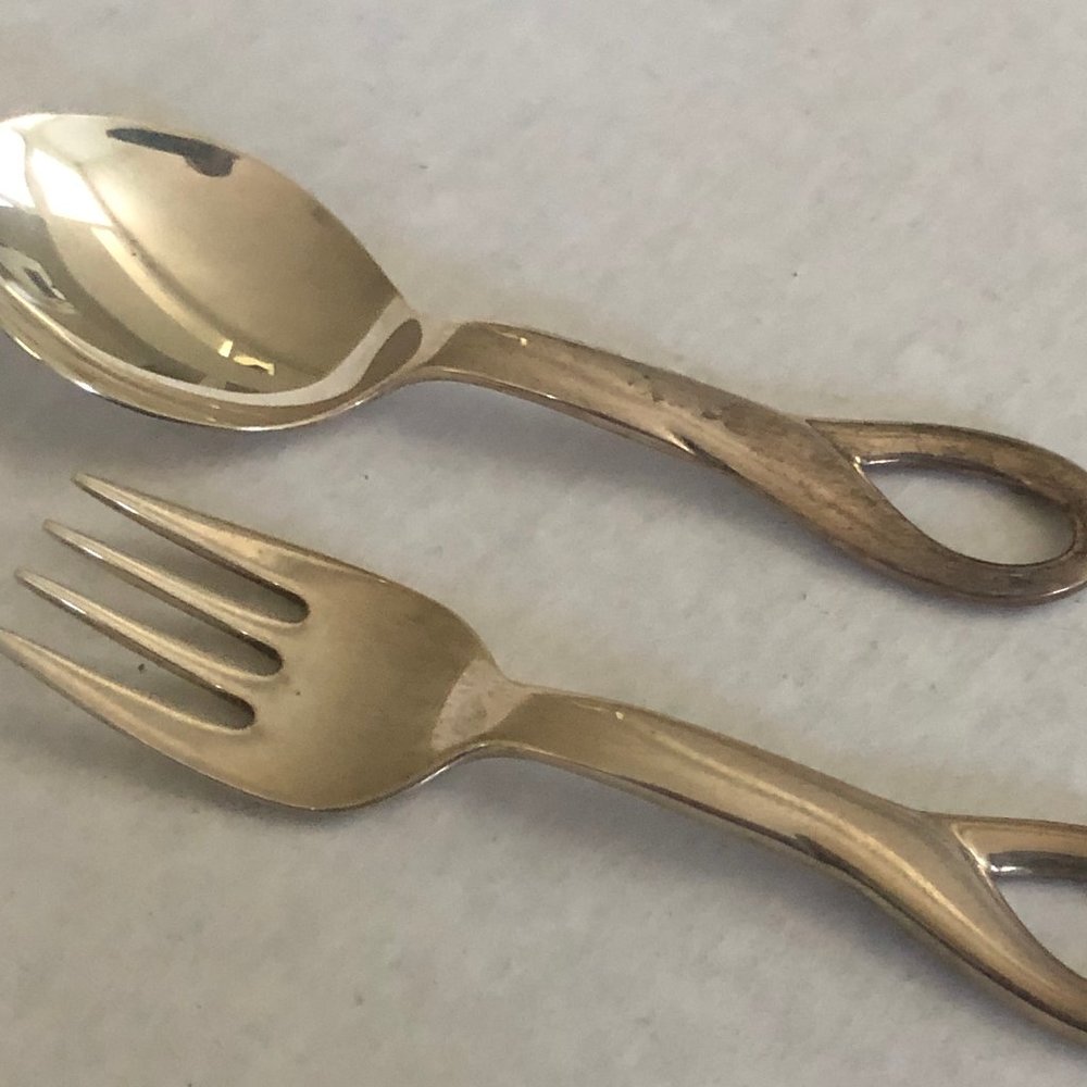 Tiffany & Co. Elsa Peretti Sterling 925 Padova Spoon & Fork Utensils Set (no Box